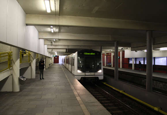 Her er Linje 2 ved Trosterud. Hvor går ferden etter Ellingsrudåsen? Foto: SN.