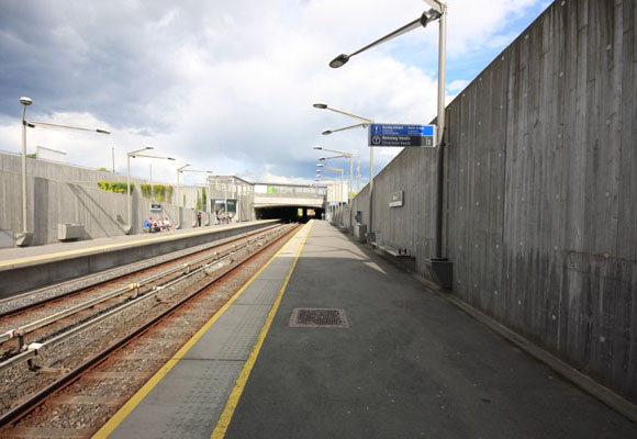 Litt av Økern T-banestasjon. En unik stasjon med særpreg. Foto: SN.